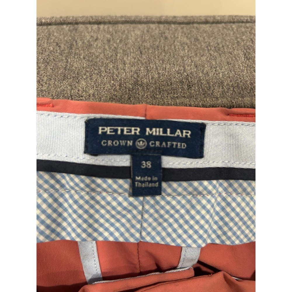 Peter Millar Crown Crafted Mens 38 Salmon Pink Performance Golf Shorts Stretch